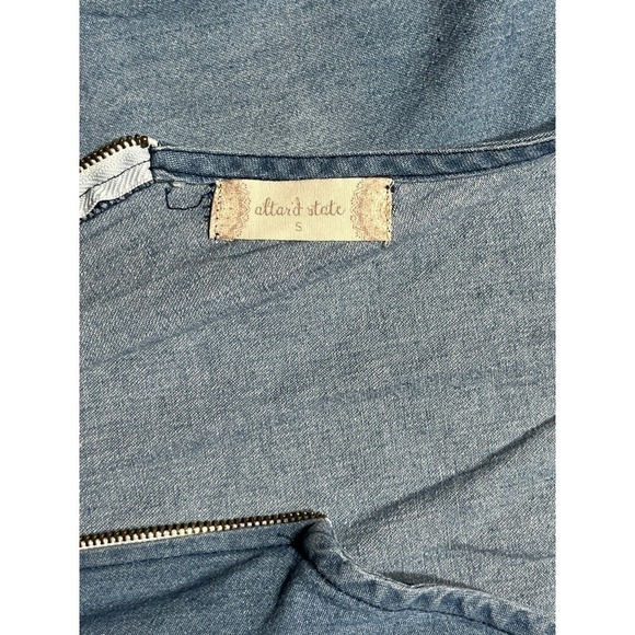 Women's Altar'd State Jean Dress with Crochet Details. Zipper back. Size Small. - Picture 8 of 10